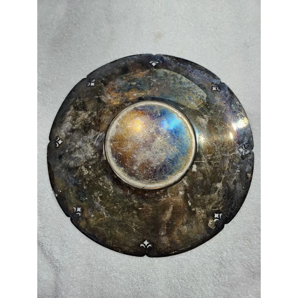 Vintage Poole Silver Co. Round EPNS 1066 Silver Platter Taunton, Massachusetts